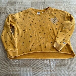 Junkfood Lighting Bolt Boxy Crop Cozy Sweatshirt